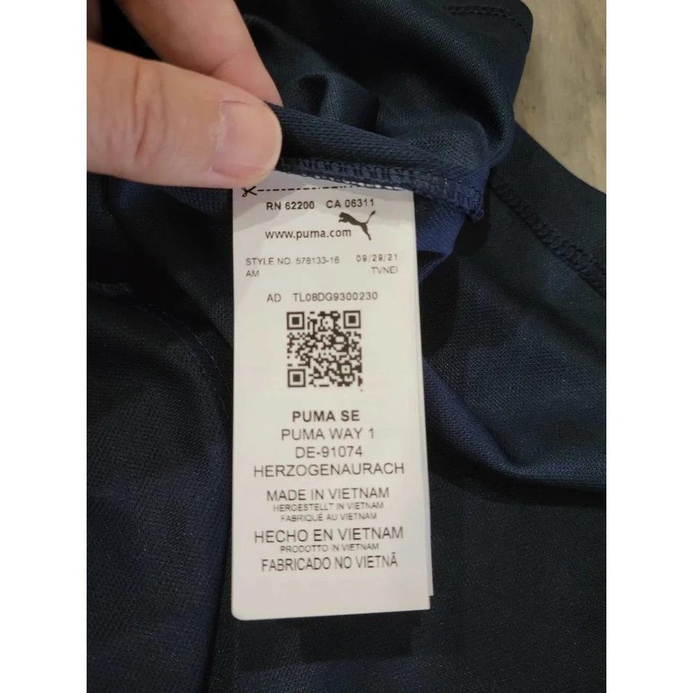 Puma Boys Golf Polo Navy Blazer Size Small
